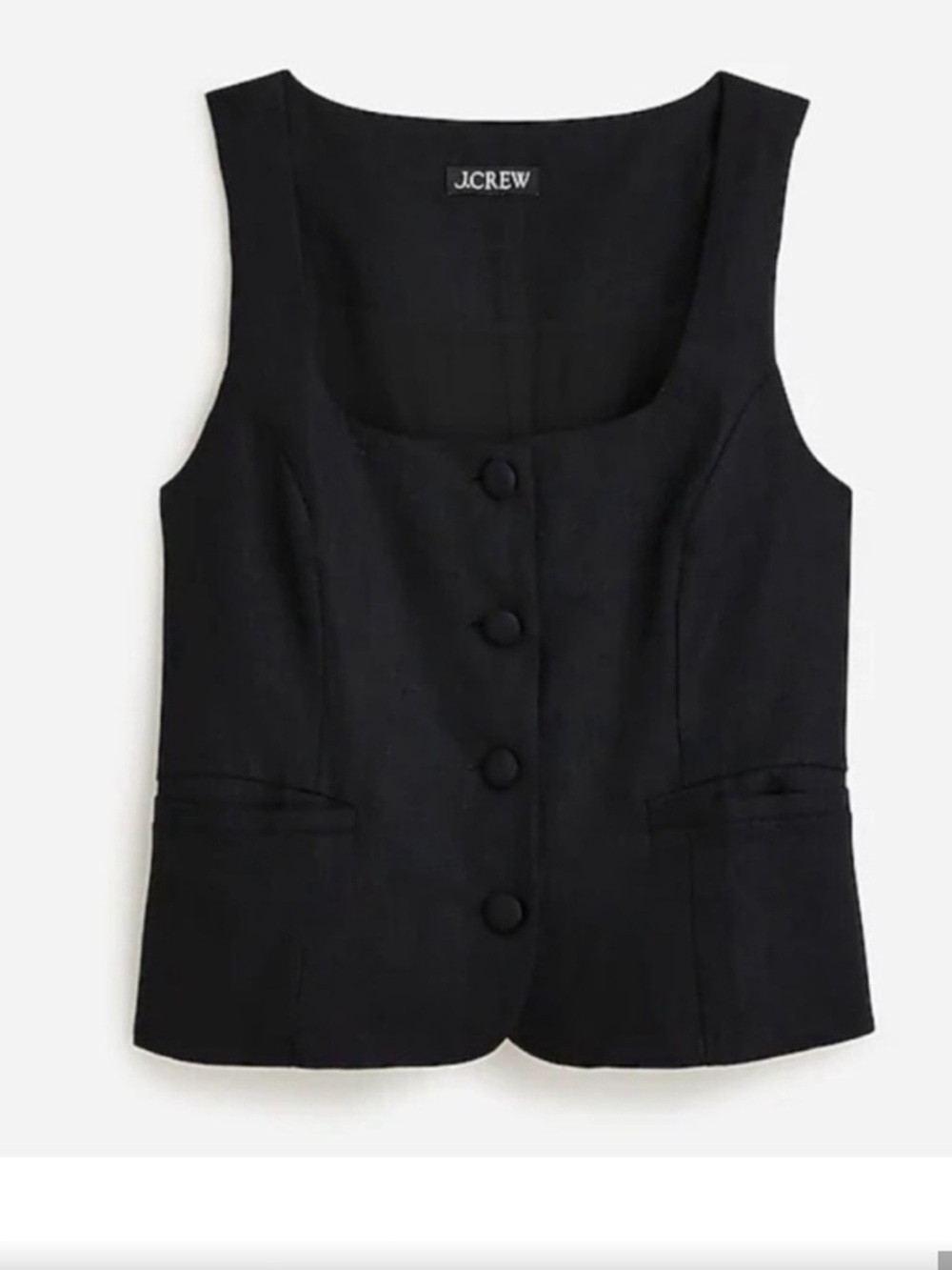 J.Crew Scoop Neck Linen Vest